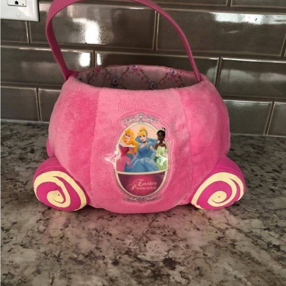 Disney Princess Pink Plush Carriage Basket
